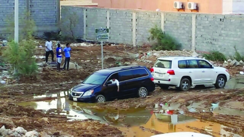مياه راكدة في حي الأصالة (مكة)