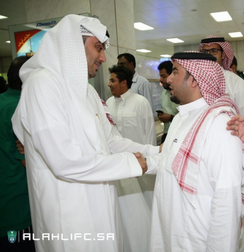مساعد الزويهري خلال استقبال بعثة درجة الشباب (موقع الأهلي)