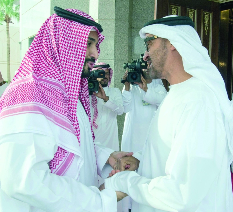 الأمير محمد بن سلمان مستقبلا ولي عهد أبوظبي (بندر الجلعود)