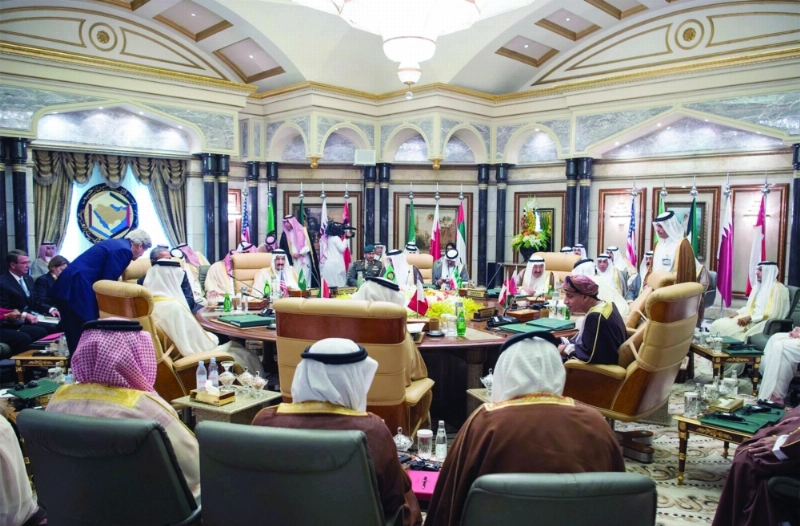 جانب من أعمال القمة الخليجية الأمريكية (واس)