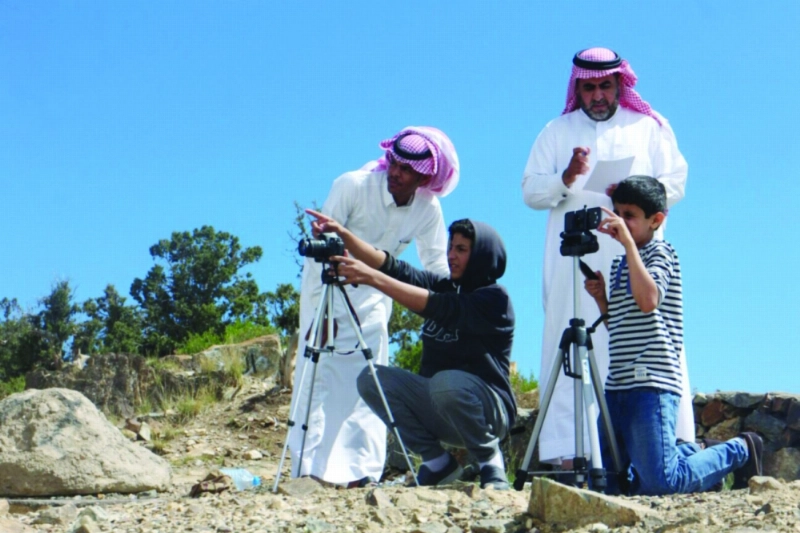 طلاب خلال برنامج جلوب (مكة)
