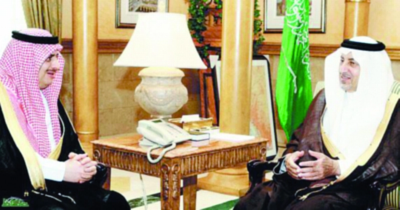 خالد الفيصل وسلطان بن فهد في لقاء سابق (مكة)