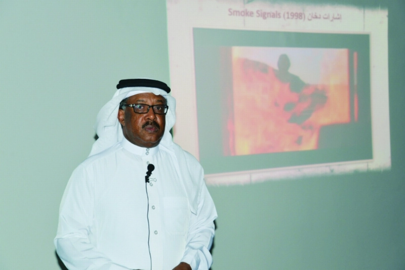 مبارك الخالدي أثناء الندوة (مكة)