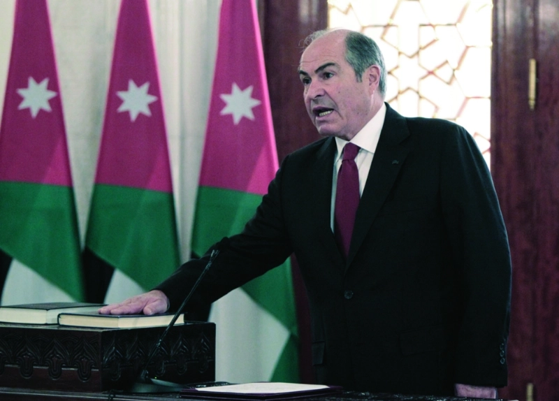 الملقي في مراسم أداء اليمين بعمان (أ ف ب)