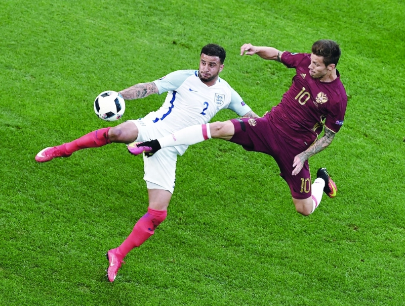 من مواجهة إنجلترا وروسيا التي انتهت بالتعادل أمس (أ ف ب)