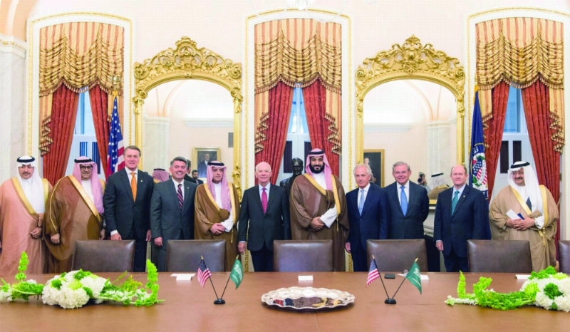 ولي ولي العهد متوسطا عددا من أعضاء مجلسي الشيوخ والنواب بأمريكا