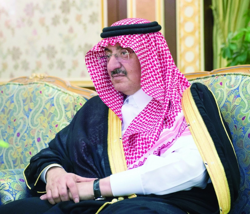 الأمير محمد بن نايف خلال الاستقبال