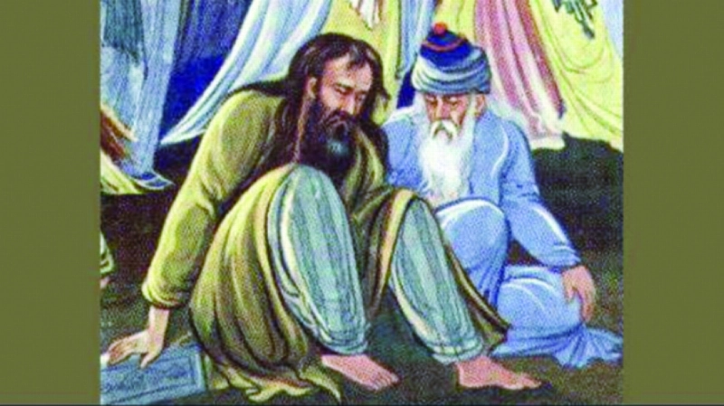 رسمة لجلال الدين الرومي ولشمس تبريزي (Rumi on fire)