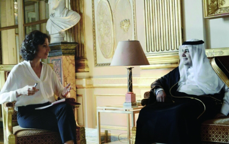 عادل الطريفي مجتمعا بأودي أزولاي (واس)