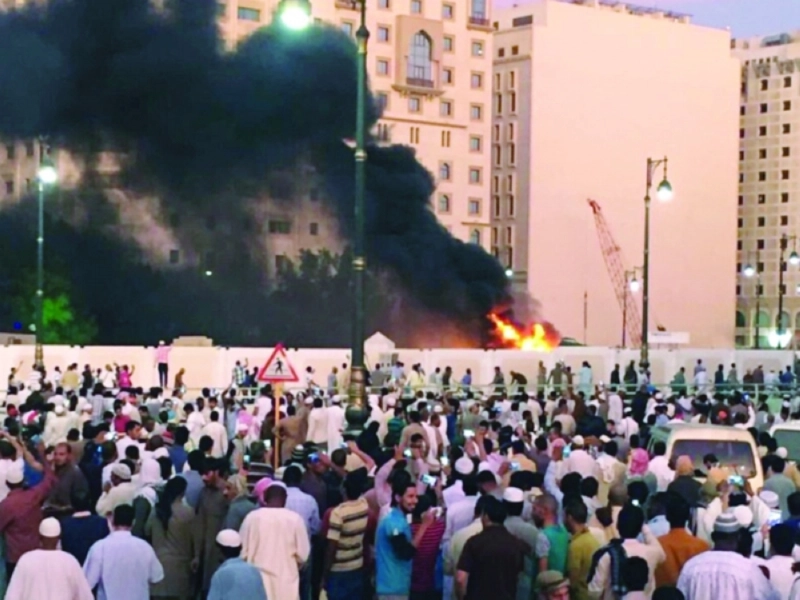 التفجير الإرهابي الأخير الذي وقع بالقرب من المسجد النبوي (مكة)