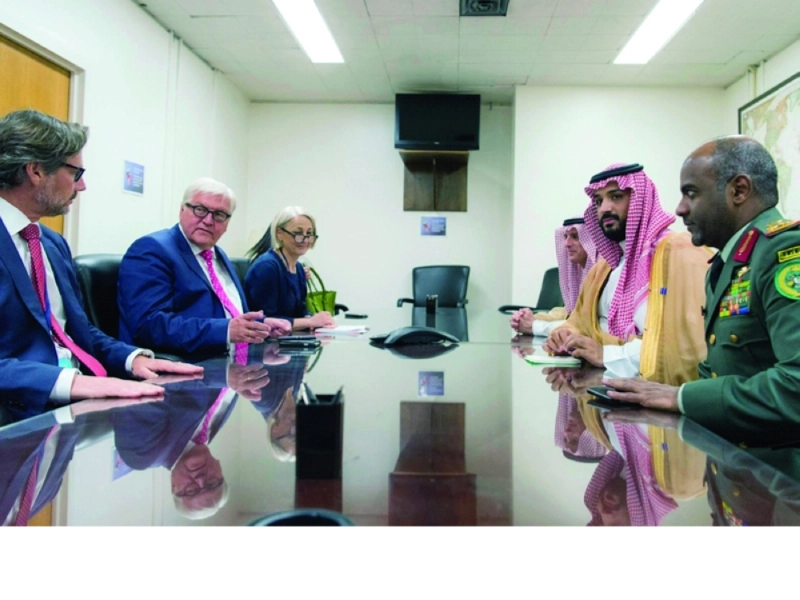 الأمير محمد بن سلمان ووزير خارجية ألمانيا في لقاء بواشنطن (واس)