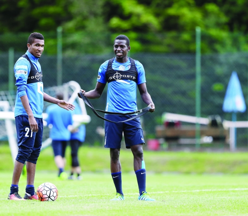 عبدالملك الخيبري وماجد النجراني (إعلامي الهلال)