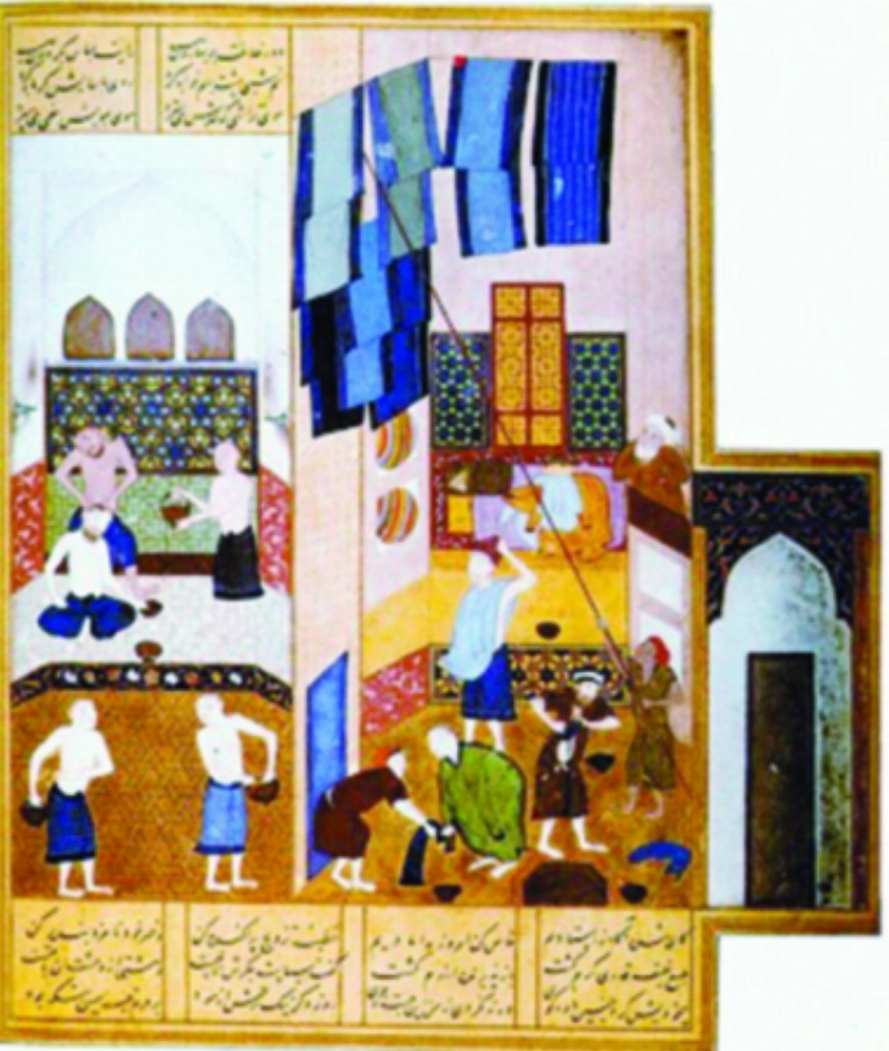 رسم الحمام لكمال الدين بهزاد في 1495م