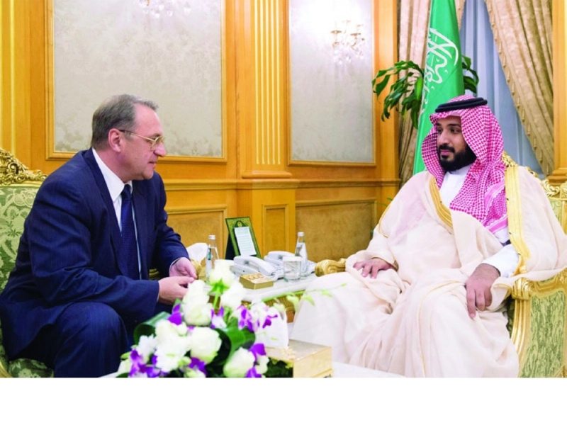 الأمير محمد بن سلمان مستقبلا بوجدانوف (واس)