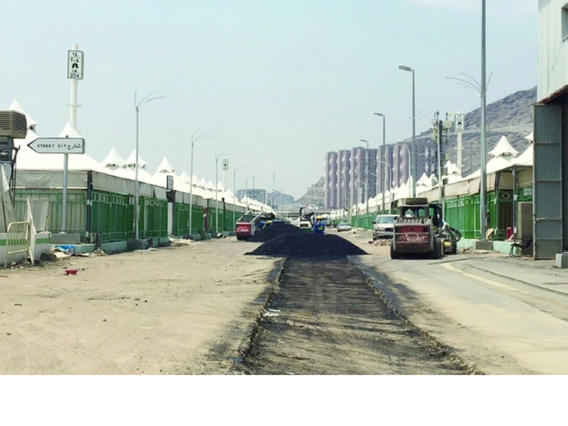 إعادة سفلتة حفرية بالمشاعر (عبد المحسن)