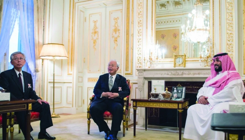الأمير محمد بن سلمان مع رئيس سوميتومو (واس)