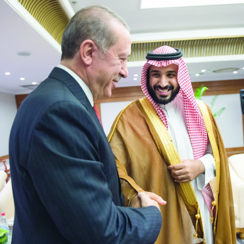 الأمير محمد بن سلمان في حديث مع إردوغان (بندر الجلعود)