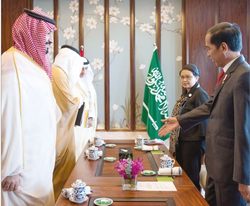 الأمير محمد بن سلمان مع الرئيس الإندونيسي