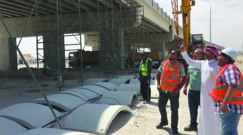 جانب من الأعمال في الطريق قبل الافتتاح (مكة)