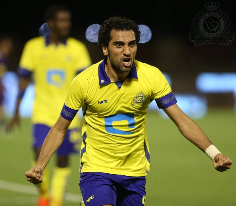 حسن الراهب يحتفل بالهدف الثالث (إعلامي النصر)