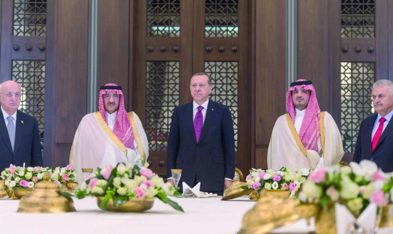 ولي العهد والرئيس التركي خلال المباحثات
