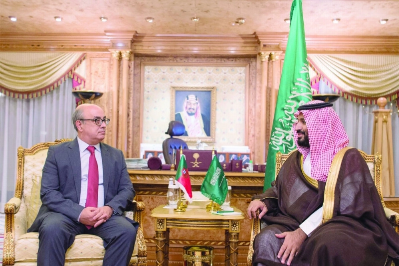 الأمير محمد بن سلمان خلال لقائه خوسيه البيرتو لوبيز (واس)