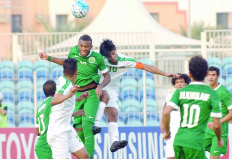 من مباراة المنتخب السعودي مع نظيره العراقي أمس (موقع الآسيوي)