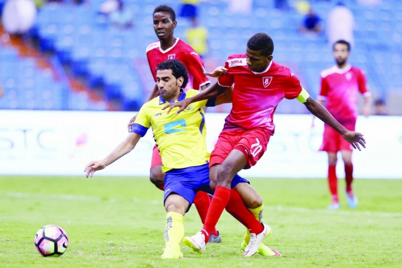 الوحدة في مباراته الماضية أمام النصر بكأس ولي العهد (إ ب أ)