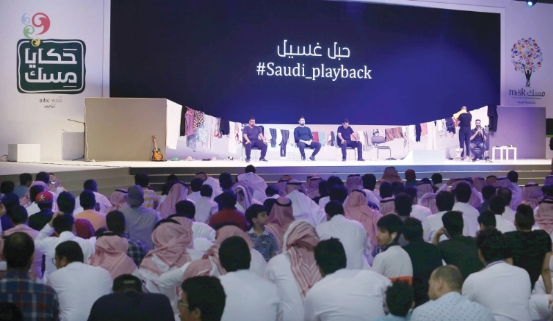من مسرح حكايا مسك في الرياض أخيرا(مكة)