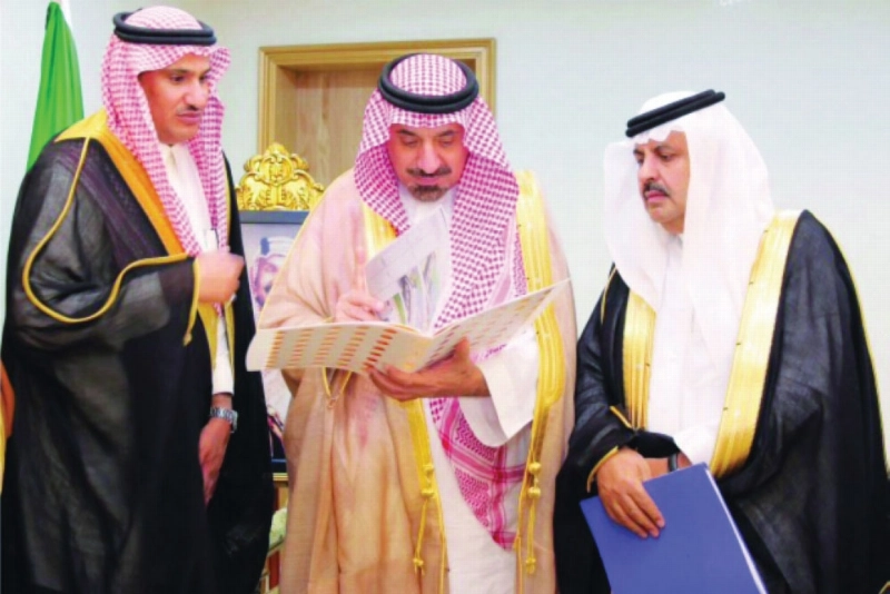 جلوي بن عبدالعزيز يطلع على مخطط نادي نجران (مكة)