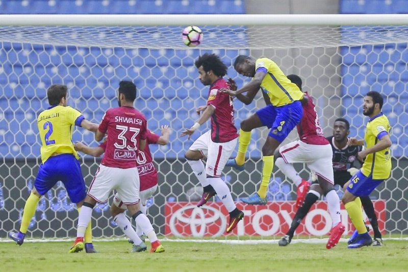 من مباراة النصر والرائد أمس (محمد مشهور)