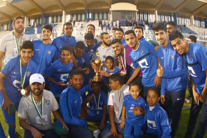 شباب الهلال يحتفلون بكأس الاتحاد (إعلامي الهلال)