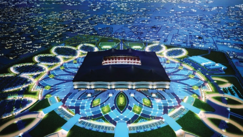 تصميم لأحد ملاعب مونديال قطر (مكة)