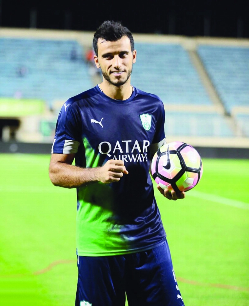 عمر السومة كرة الهاتريك مباراة هجر كأس ولي العهد