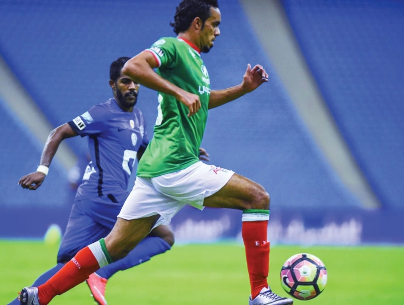 علي الزقعان في مباراة للاتفاق أمام الهلال (مكة)