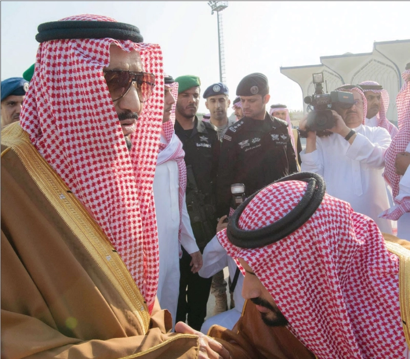 .. والأمير محمد بن سلمان في وداعه