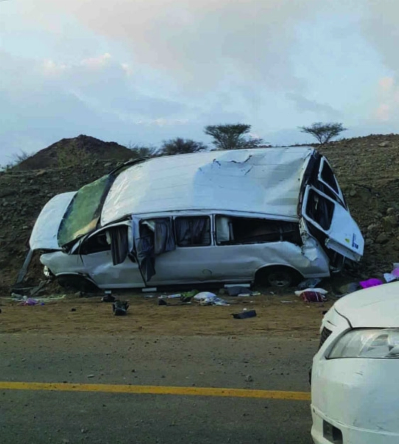 مركبة المعلمات بعد الحادث (مكة)
