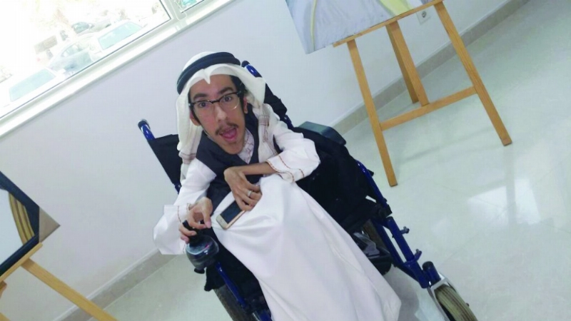 راكان كردي خلال فعاليات اليوم العالمي للإعاقة (مكة)