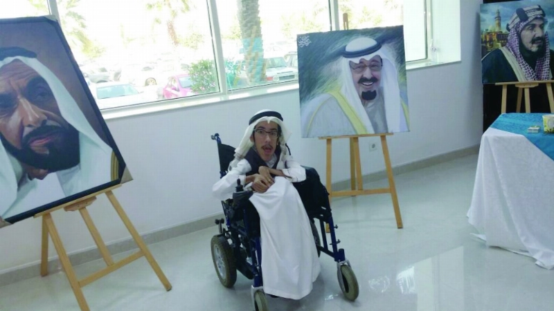 راكان كردي خلال فعاليات اليوم العالمي للإعاقة (مكة)