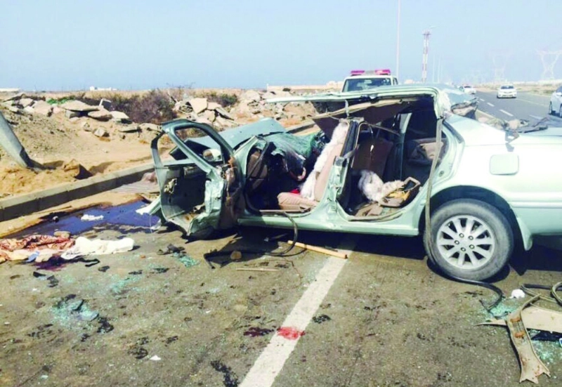 حادث مروري في أحد الطرق بسبب جمال سائبة (مكة)