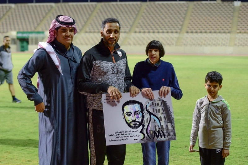 سامي الجابر خلال مباراة وج اليوم (إعلامي وج)