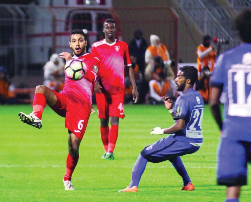 جانب من مباراة الوحدة أمام الهلال أمس الأول (مكة)
