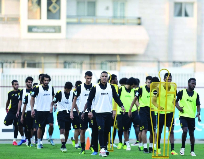 من تدريبات الاتحاد استعدادا للوحدة (إعلامي الاتحاد)