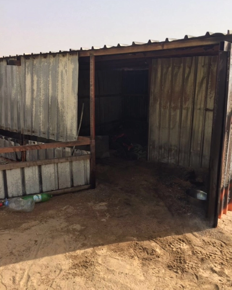 آثار الحريق على الغرفة (مكة)