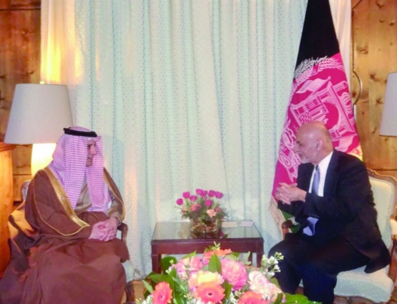 أشرف غني مستقبلا عادل الجبير (واس)