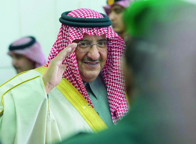الأمير محمد بن نايف خلال الاستقبال