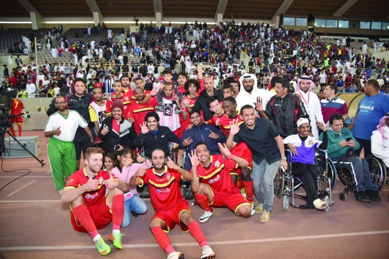 لاعبو وج عقب الفوز الأخير على هجر (مكة)