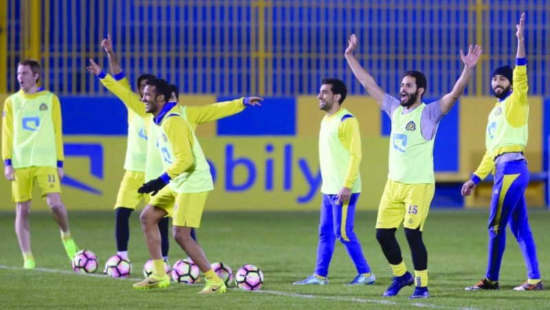 جانب من تدريبات النصر استعدادا للفيصلي (إعلامي النصر)