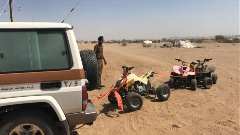 أمن المهمات خلال التحفظ على دراجات نارية (مكة)