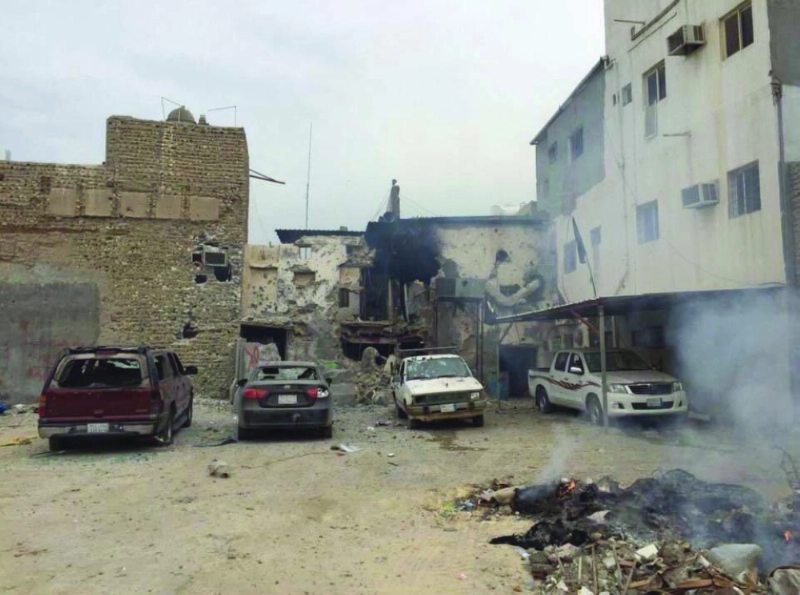 آثار عملية إطلاق النار على مطلوبين في العوامية (واس)